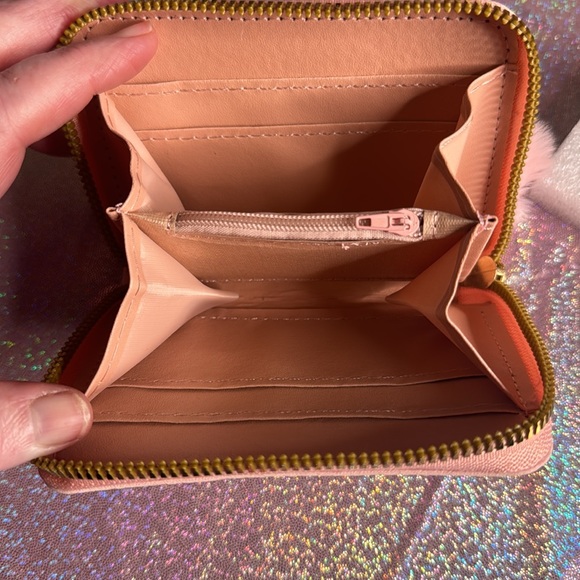 Pink Faux Leather Pompom wallet NEW - Picture 6 of 6